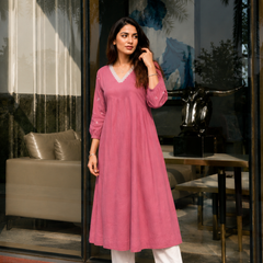 Solid Embroidered Kurta with Pant