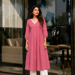 Solid Embroidered Kurta with Pant
