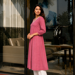 Solid Embroidered Kurta with Pant
